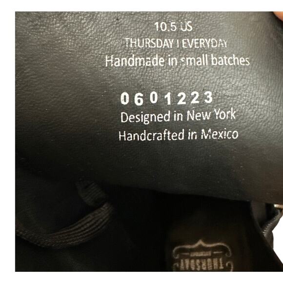 Thursday Boot Company Rebel Zip Up Leather Boots Size 10.5 Handmade - Picture 9 of 9